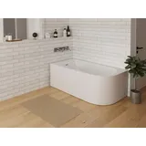 vente-unique Eckbadewanne - 240L - 170 x 75 x 58 cm - Ecke Links - Weiß - ANIKA