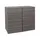 Mendler 2er-Mülltonnenverkleidung HWC-E25, Mülltonnenbox Mülltonnenabdeckung, Poly-Rattan 2x120l ~ grau