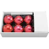 Europalms LED Weihnachtskugel 6cm, rot 6x