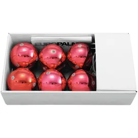 Europalms LED Weihnachtskugel 6cm, rot 6x