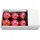 Europalms LED Weihnachtskugel 6cm, rot 6x