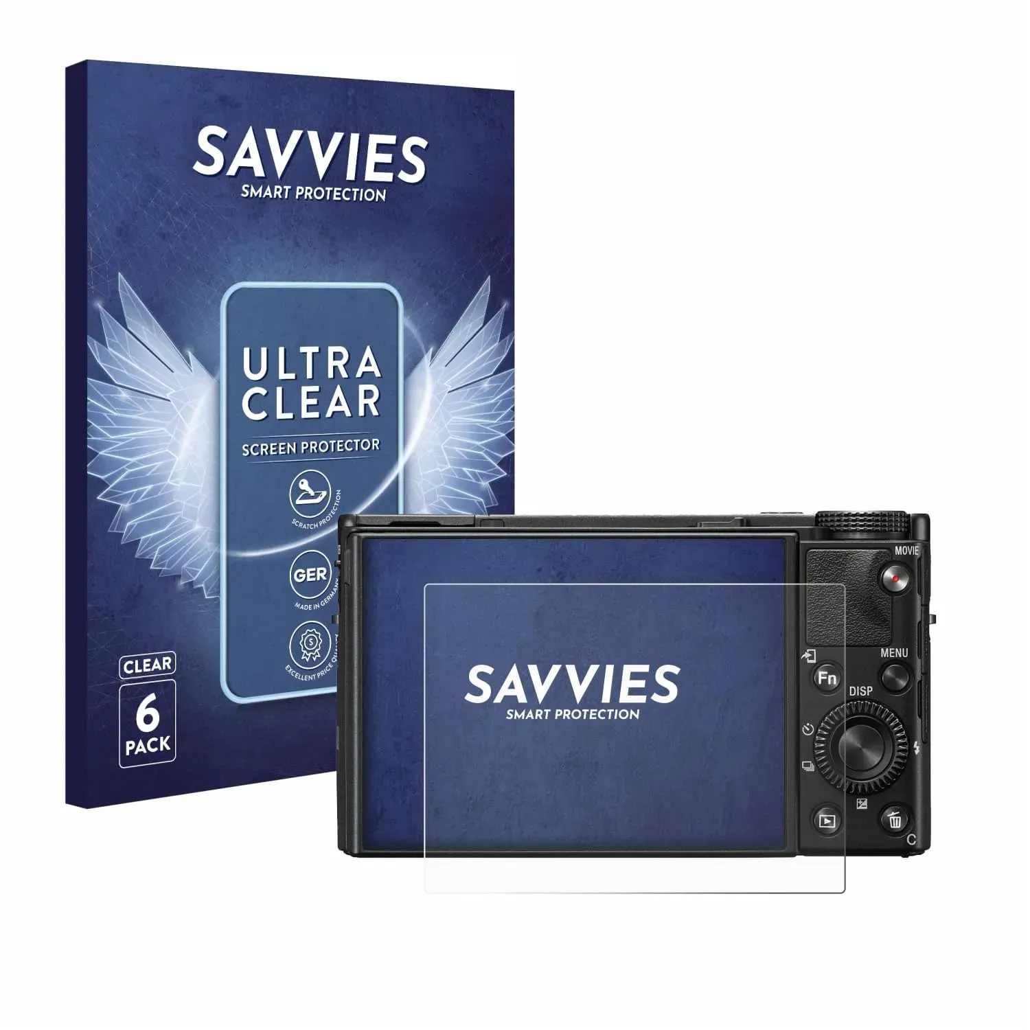 Savvies 6 Stück Schutzfolie für Sony Cyber-Shot DSC-RX100 VII Displayschutz-Folie Ultra-Transparent
