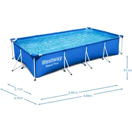 BESTWAY Steel Pro Frame Pool 400 x 211 x 81 cm 56405