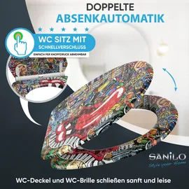 Sanilo Graffiti mit Absenkautomatik Rot