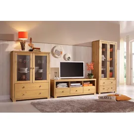 OTTO home Wohnwand Gotland, (Set, 3-St), bestehend aus 1 Highboard, 1 TV-Lowboard und 1 Vitrine beige