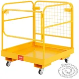 Vevor Arbeitsbühne 92x92cm Arbeitskorb aus Q235B Sicherheitskorb Max. Ladekapazität bis 544kg Staplerbühne für 1-2 Personen Gabelstapler Faltbar Arbeitsplattform für sichere Arbeit in der Höhe
