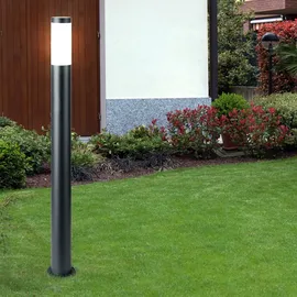 GLOBO Außenstandleuchte Edelstahl 110 cm 1 Stück weiß
