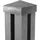 Mendler WPC-Pfosten Sarthe-WPC-Zaun, Pfeiler Pfahl, Stecksystem 1,88m - grau
