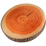 Septpenta Dekoratives Rundes Wurfkissen, Stump Circle Sitz Bodenkissen, 3D Baumscheiben Stuhl Sitzkissen, Ginkgo Baum Ringkissen, Stumpfkissen für Zuhause, Schlafzimmer, Bürodekoration