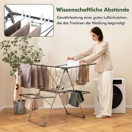 Costway Wäscheständer 2 m Silber