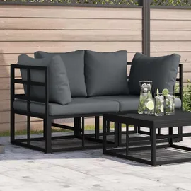 vidaXL Gartenmöbel Schwarz 70 x 70 x 32 cm Metall
