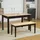 Homcom Sitzbank Holzbank Schwarz 102 x 36 x 45 cm