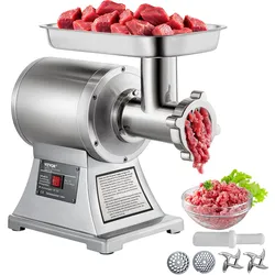VEVOR Elektrischer Fleischwolf 850 W Hackfleisch Maschine 150 kg pro Stunde Elektrische WurstmaschineWurstfüller Edelstahl Wurstmaschine 193