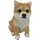 FD Dekofigur Hund Shiba Inu sitzend 19 x 12 x 17 cm hellbraun