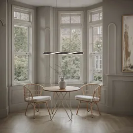 Novel Henderson 6-flg. 150 cm länglich schwarz