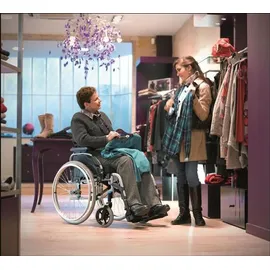 Invacare Action 2 NG Rollstuhl mit Trommelbremse silbergrau 38 cm