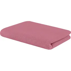 Wohndecke SETEX "Waffeldecke", rosa, B:150cm L:200cm, Baumwolle, Wohndecken, aus Waffelpiqué, auch als Tagesdecke geeignet, Kuscheldecke