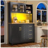 modfu Buffetschrank 105,5 x 40 x 180 cm Schwarz