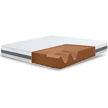 The White Stone Matratze 130x200 Basic, Antibakteriell, Anti-Milben, Anti-Allergie.| Höhe 25 cm | Italy