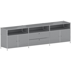 viasit Sideboard »System 4« halbes Fach grau, 227.9x61.9x40.4 cm