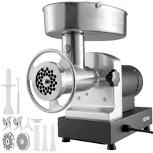 Vevor Fleischwolf Edelstahl 1100W 450kg/Std. Wurstfüller Hackfleisch, Maschine