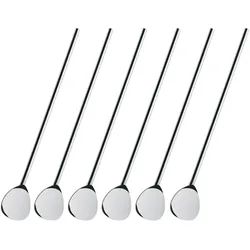 Cocktaillöffel mit Trinkhalm 6er Set