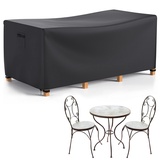 BROSYDA Schutzhülle Gartenmöbel (125x63x74cm), Gartenmöbel Abdeckung Wasserdicht 600D,mit Großem Lufteinlass, Gartenmöbel Abdeckung für Sofa, Tisch, Stühle, Gartentische Terrassenmöbel