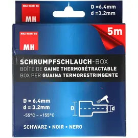 Max Hauri Schrumpfschlauch Schwarz 3.2 mm 6.4 mm 5 m