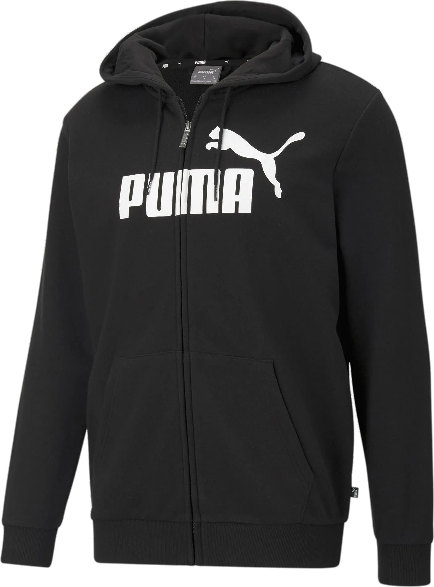 Puma, Herren, Pullover, ESS Big Logo FZ Hoodie TR, Schwarz, (M)
