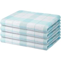 Hometex Premium Textiles 4er Set Geschirrtücher Grubentücher | Oeko-TEX®Standard 100 - aus 100% Baumwolle | Extra saugfähig und schnell trocknend | 50 x 70 cm Aqua
