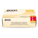 Plock GmbH Quicky Vinylhandschuhe - transparent - puderfrei - Gr. L - 1000 Einmalhandschuhe