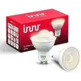 innr GU10 Zigbee Smart Home Lampe, Funktioniert mit Hue* und Alexa (Bridge Erforderlich), Warmweiss, GU10 Smart LED Spots, Dimmbar, 380 Lumen, 2-Pack
