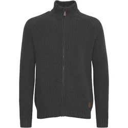 Strickjacke SOLID "Strickjacke SDXenos", Herren, Gr. XXL, grau (med grau m), Obermaterial: 100% Baumwolle CO., unifarben, Strickjacken Strickjacke