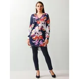 ALBA MODA Langarmbluse mit floralem Print Blau 38