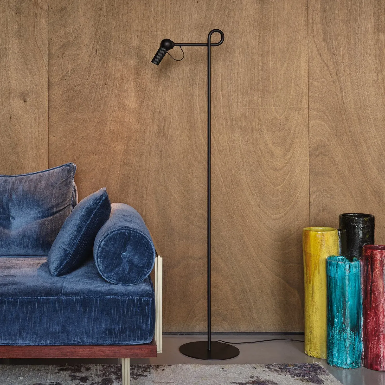 Stehleuchte kdln, Bird, dimmbar, Schwarz, für Wohnzimmer, Metall - 126