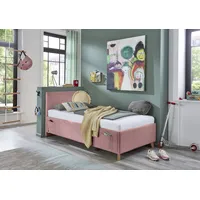 Meise Möbel meise.möbel Polsterbett Cool mit Lattenrost Cord Rosa