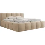 Mirjan24 Polsterbett Beige, Textil, Rechteckig, 140x200 cm, Schlafzimmer, Betten, Polsterbetten