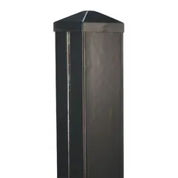 Zaunpfosten Preston 7 x 7 x 90 cm - Zaunpfahl aus Aluminium, Anthrazit - stabiler Zaunpfeiler - für frostresistente Zäune im Garten & Grundstück