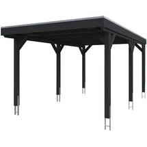 SKANHOLZ Grunewald Flachdach Carport 3,21 x 5,54 m anthrazit inkl. Pfostenanker