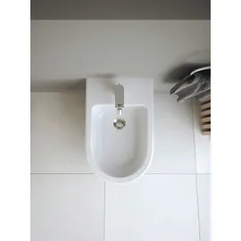 Duravit Collection One Bidet Qatego 38,5x57cm, m HL, ÜL, Hahnloch, we hgl