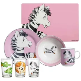 Ritzenhoff & Breker Happy Zoo Zebra Geschirr-Set 7-tlg. mehrfarbig