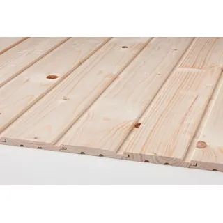 None Profilholz Fichte Tanne B-Sortierung Schrägprofil 200 x 9,6 cm 12,5 mm