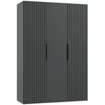 WIMEX Drehtürenschrank »Andorra by fresh to go«, Mit 3D-Leisten für Akustikpaneel-Optik schwarz