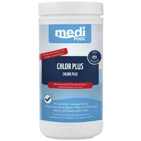 MediPool Chlor Plus-Desinfektion 1 kg, Chlortabletten, Schnellchlorung, klares Wasser,