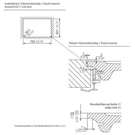 Schock Mono D-100 Flächenbündig silverstone + Excenterbetätigung