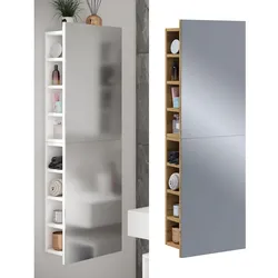 VCM Badschrank zeitlos   Maße ca. H. 118 x B. 40 x T. 15 cm   ausreichend Stauraum   Spiegelschrank - Flandu XL