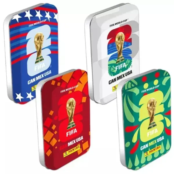 FIFA-Weltmeisterschaft Stickerkollektion Mini-Metalldose – Verschiedene Ausführungen