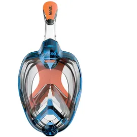Seacsub Seac Tauchmaske Vollgesichtsmaske Magica, Schnorchelmaske - Blue / Orange - L/XL