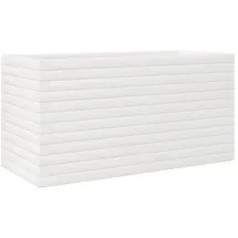 vidaXL Pflanzkübel Weiß 90x40x45,5 cm Massivholz Kiefer