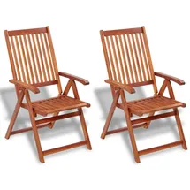 vidaXL Gartenstuhl 57 x 69 x 111 cm braun 2 St.